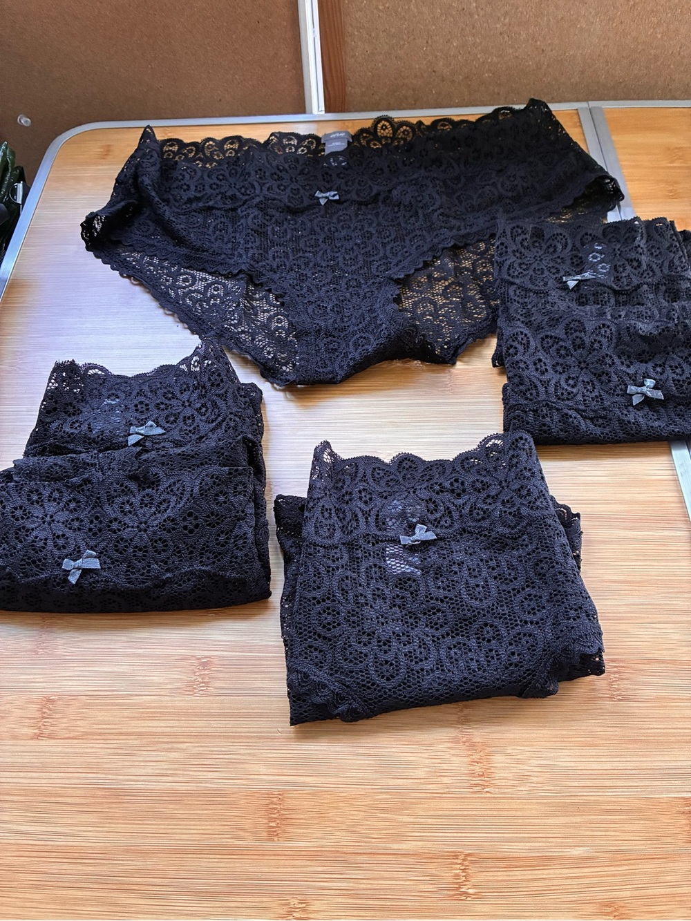 aerie Black Lace Bikini Panties - Pack of 6